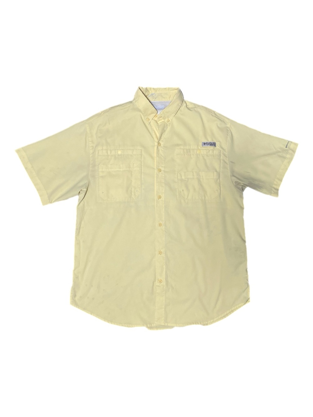 Mens COLUMBIA Omni-Shade PFG Short Sleeve Button Down Shirt
